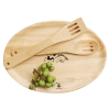 Đĩa gỗ oval - Cỡ nhỏ gỗ cao su - Hình ảnh 5