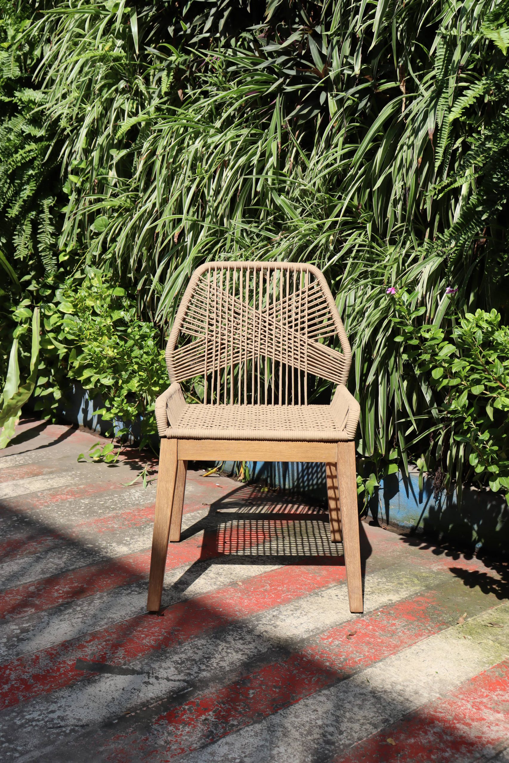 Ghế Liverpool - Khung gỗ dầu đan dây xám đen - Hình ảnh 7