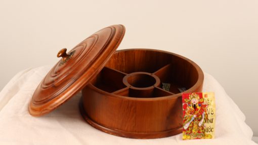 Hộp Mứt Tròn (Gỗ Hương Đá)